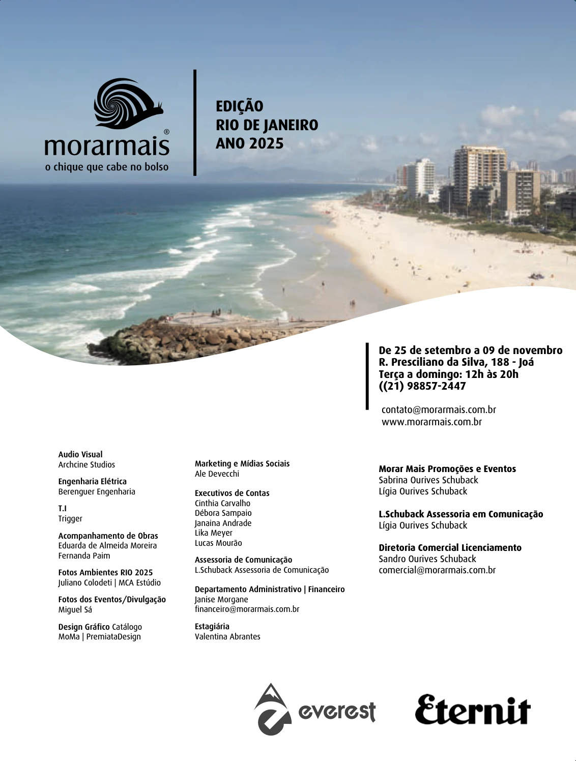 Créditos do catálogo Morar Mais Rio 2025
