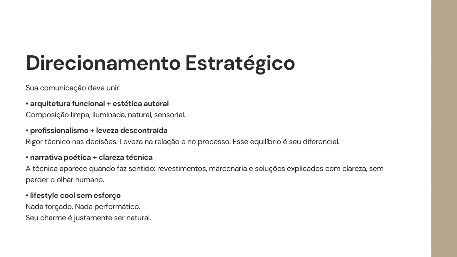 Página de direcionamento estratégico no Guia Estratégico de Michele Baruffaldi